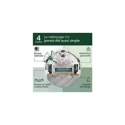 Aspirateur balai robot iRobot Roomba 105 Combo - Blanc