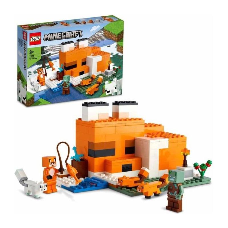 LEGO 21178 Minecraft: Le Refuge du Renard - Set de Construction Amusant pour Enfants de 8 ans et +