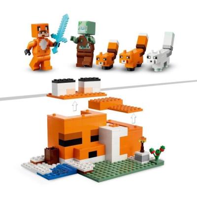 LEGO 21178 Minecraft: Le Refuge du Renard - Set de Construction Amusant pour Enfants de 8 ans et +