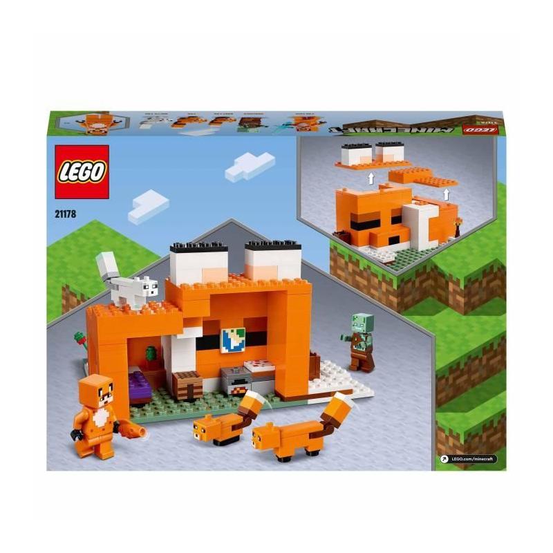 LEGO 21178 Minecraft: Le Refuge du Renard - Set de Construction Amusant pour Enfants de 8 ans et +