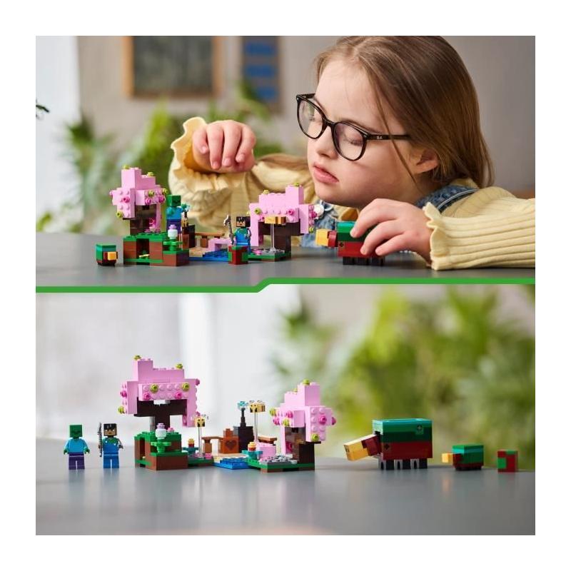 LEGO Minecraft 21260: Explorez le jardin des cerisiers en fleurs - Minifigurines du jeu vidéo