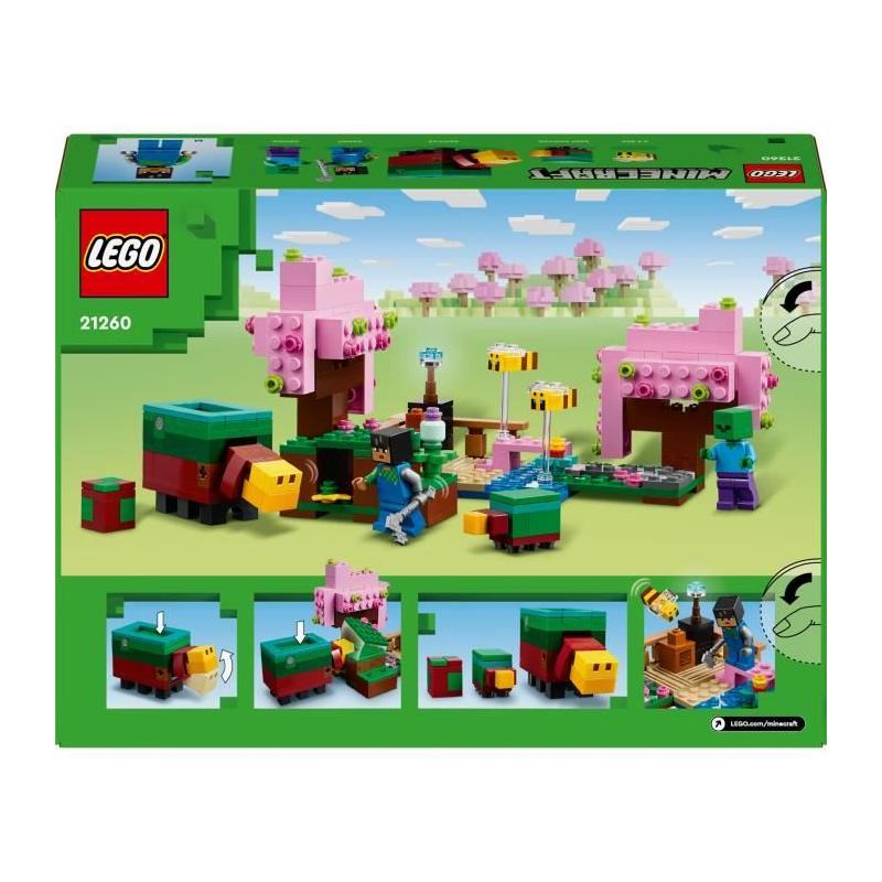 LEGO Minecraft 21260: Explorez le jardin des cerisiers en fleurs - Minifigurines du jeu vidéo
