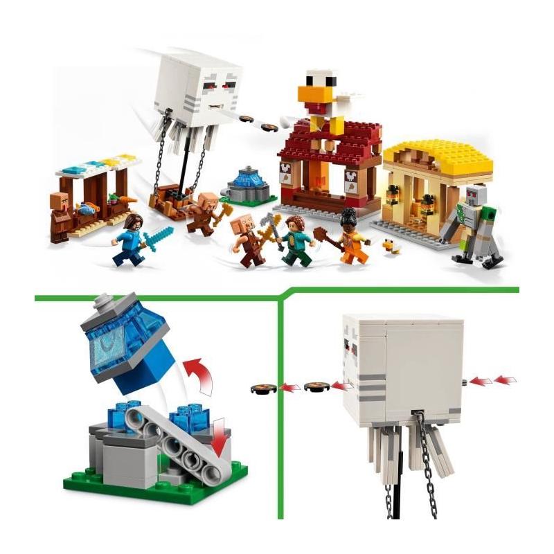 LEGO Minecraft 21273: Les Ghasts attaquent! - Jeu de construction pour garçons de 10 ans