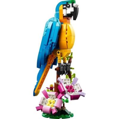 LEGO Creator 3-en-1 31136 Le Perroquet Exotique : Figurines Animaux de la Jungle!