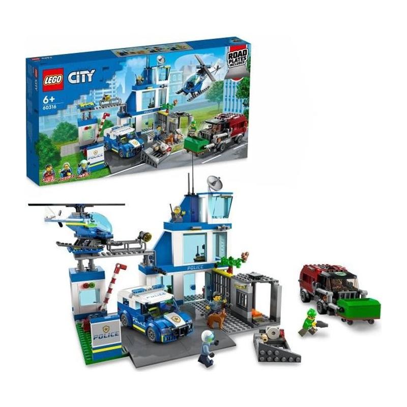 LEGO City 60316 : Commissariat de Police et Véhicules Jouets