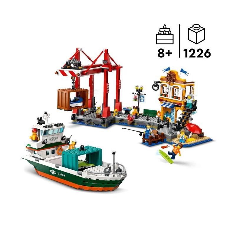 Explorez LEGO City 60422 Le Port et le Navire Marchand!