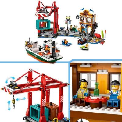 Explorez LEGO City 60422 Le Port et le Navire Marchand!