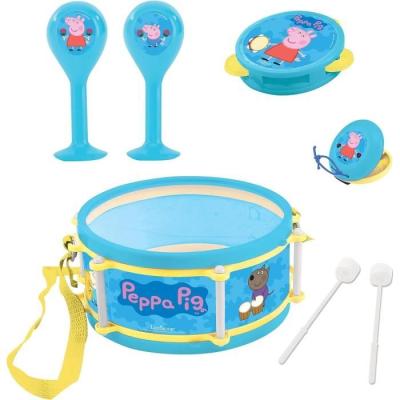 Ensemble musical Peppa Pig - 7 instruments - Rangement tambour