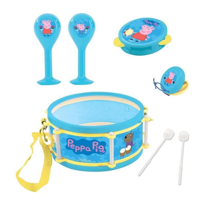 Ensemble musical Peppa Pig - 7 instruments - Rangement tambour