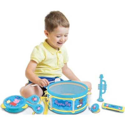 Ensemble musical Peppa Pig - 7 instruments - Rangement tambour
