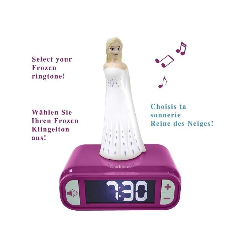 Réveil veilleuse La Reine Des Neiges 2 - 3D lumineux et sonore