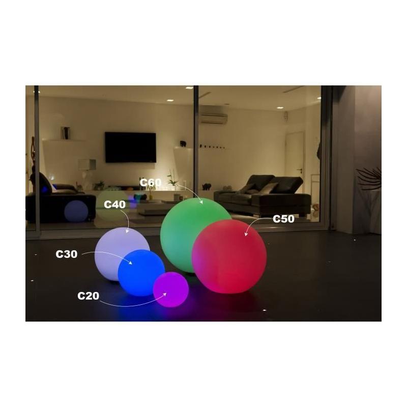 Décoration lumineuse: LUMISKY Sphere Led sans fil 30 cm - Multicolore
