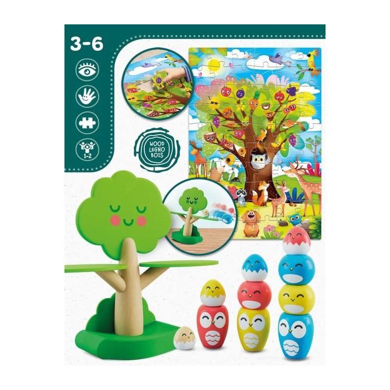 Jeu Montessori en Bois: Arbre et Oiseaux pour l'Équilibre