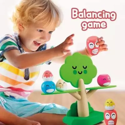 Jeu Montessori en Bois: Arbre et Oiseaux pour l'Équilibre Jeu Montessori en Bois: Arbre et Oiseaux pour l'Équilibre