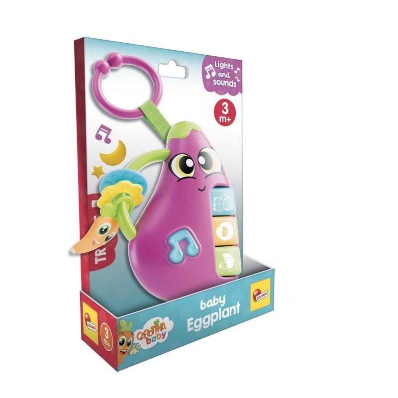 Hochet électronique Aubergine CAROTINA BABY pour jouer et apprendre
