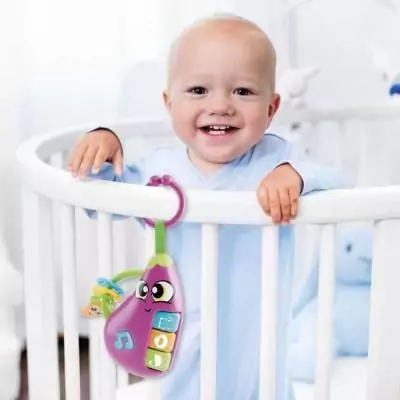 Hochet électronique Aubergine CAROTINA BABY pour jouer et apprendre