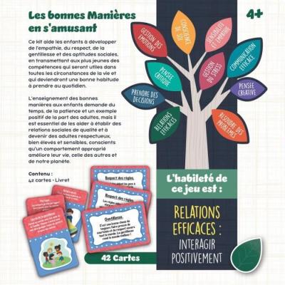 Jeu de cartes des bonnes manières - Apprendre en s'amusant
