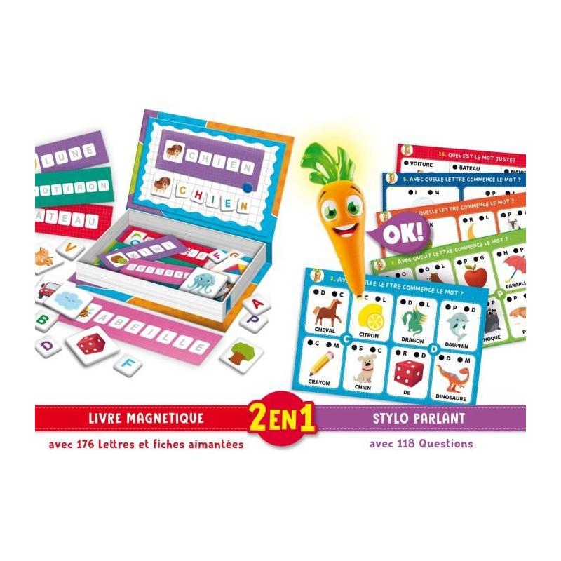 Stylo parlant et jouets magnétiques Carotina - Jeu d'apprentissage interactif