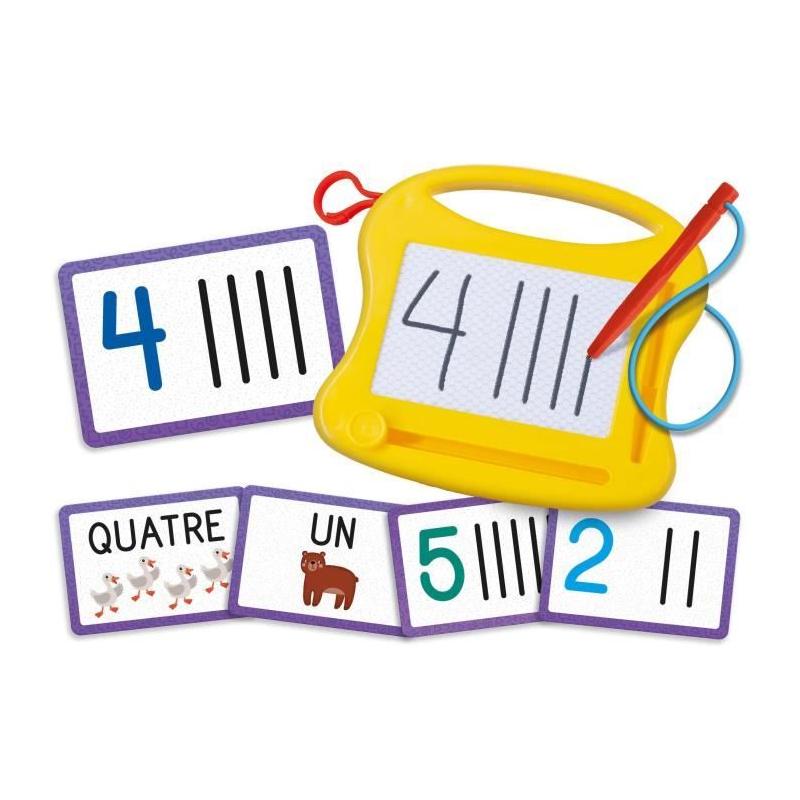Calculs ludiques avec l'ardoise magique CAROTINA: apprendre les chiffres