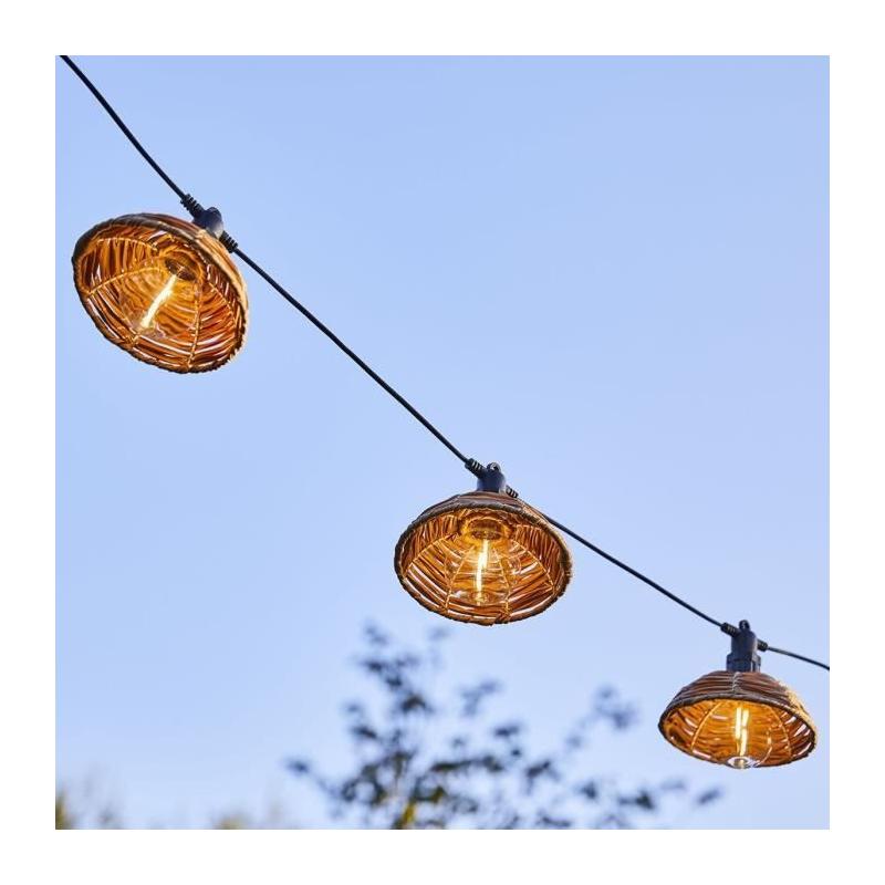 Guirlande lumineuse extérieure LUMISKY COTTAGE - Ambiance chaleureuse - 5.70m - LED blanc chaud