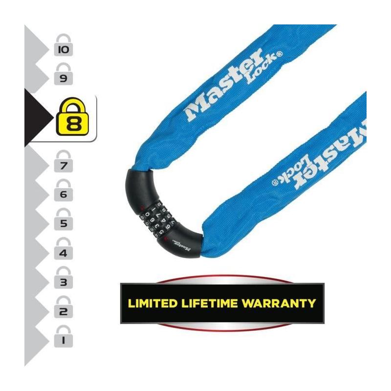 Antivol chaîne pour vélo - MASTER LOCK - 90 cm x 8 mm