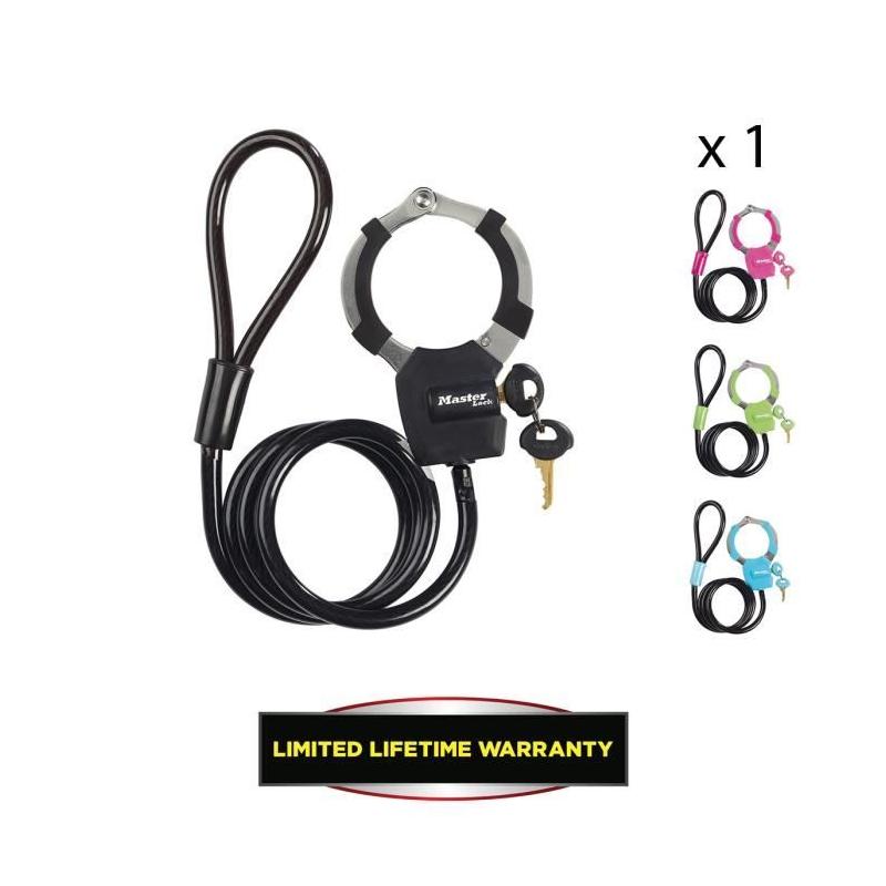 Antivol à Clé avec Menotte Master Lock 8275EURDPRO - Idéal pour trottinettes