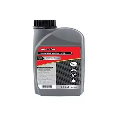 Huile minérale pour compresseur MECAFER - 1L - ISO VG100 Huile minérale pour compresseur MECAFER - 1L - ISO VG100