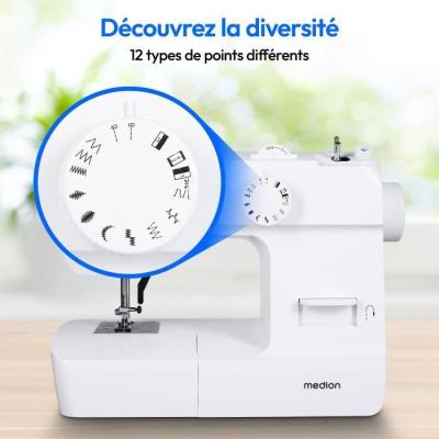 Machine à Coudre MEDION SM 70 Blanc