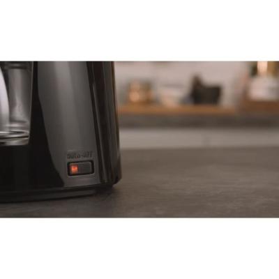 Machine à café Melitta - Top Glass Noir/Acier brossé 1017-04