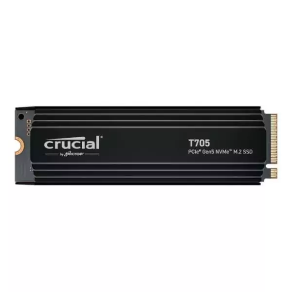 SSD Interne Gaming avec Dissipateur Premium - CRUCIAL - T705 SSD 1To PCIe Gen5 NVMe M.2