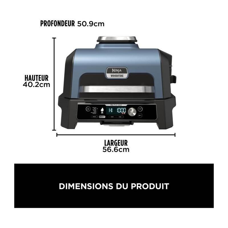 Barbecue Ninja Woodfire Pro Connect XL OG901EU - 7 programmes de cuisson