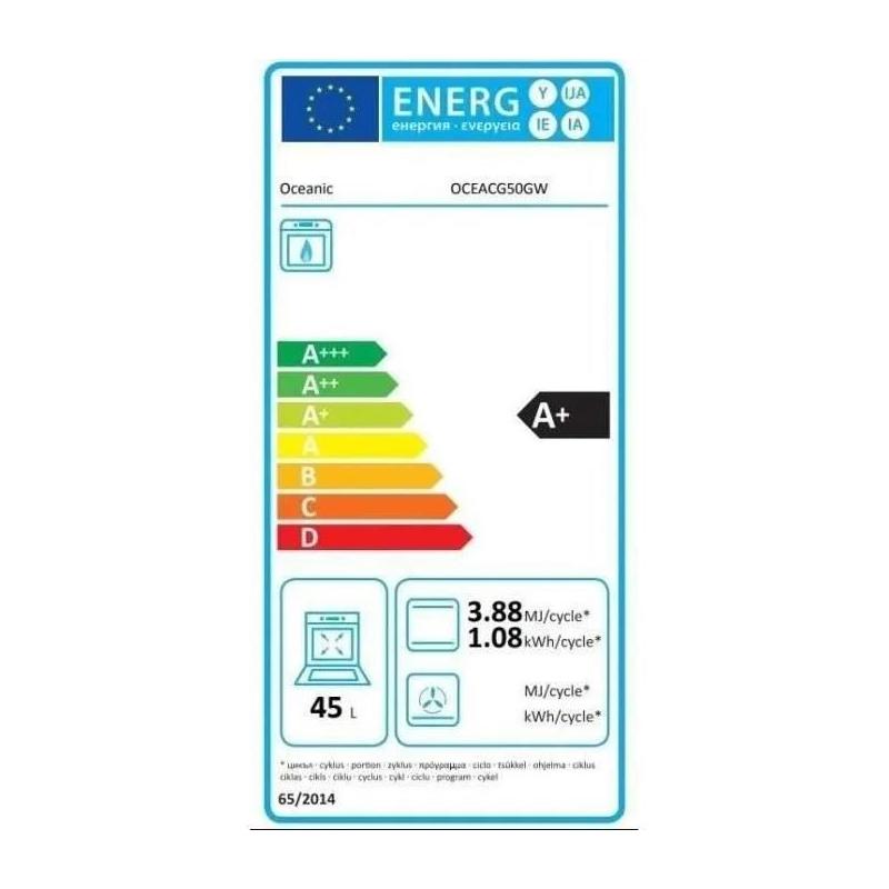 Cuisinière gaz OCEANIC OCEACG50GW - Performances élégantes
