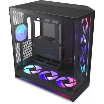 Boitier moyen-tour NZXT - CM-H92FB-P1 - H9 Flow RGB+ - Double chambre - 3 ventilateurs RGB - Noir