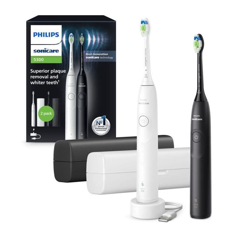 Brosse à dents électrique Philips Sonicare HX7109/01 - Serie 5300 - Blanc & Noir