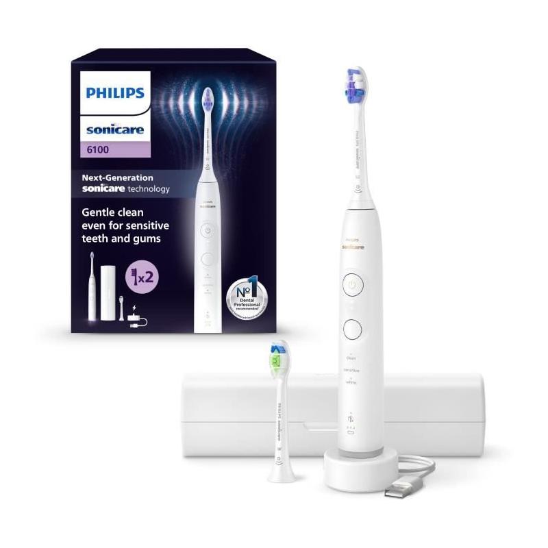 Brosse à dents électrique Philips Sonicare HX7410/02 - Série 6500 - Blanc