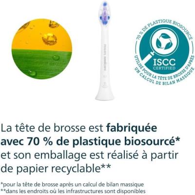 Lot de 8 têtes de brosse pour PHILIPS - HX6058/87 - S2 blanc