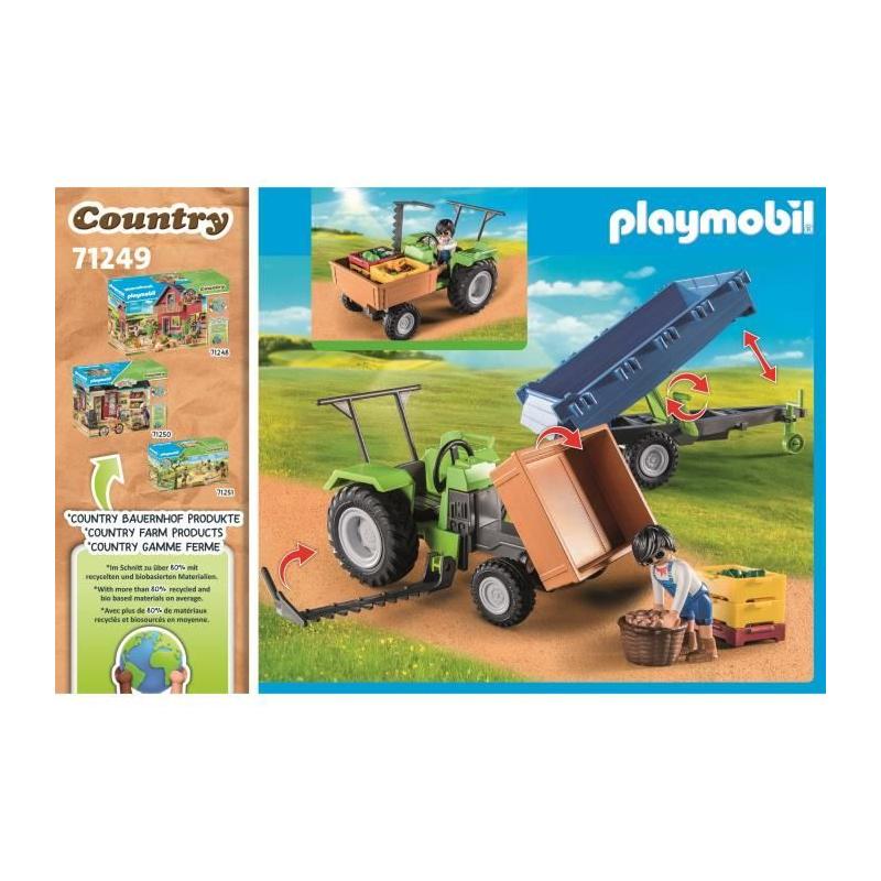 Jouet mini tracteur avec remorque pour enfants de 4 ans