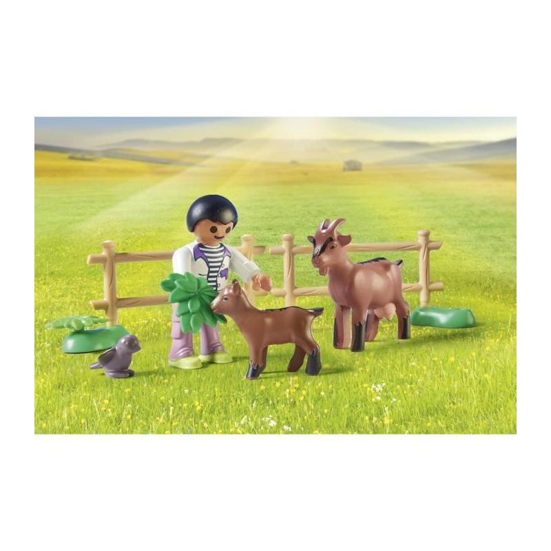 Jouet PLAYMOBIL 71442: Fermier avec tracteur et citerne, Country la vie a la ferme