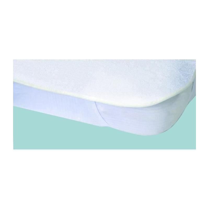 Protége-matelas blanc imperméable Elasretane en coton 80x190 cm