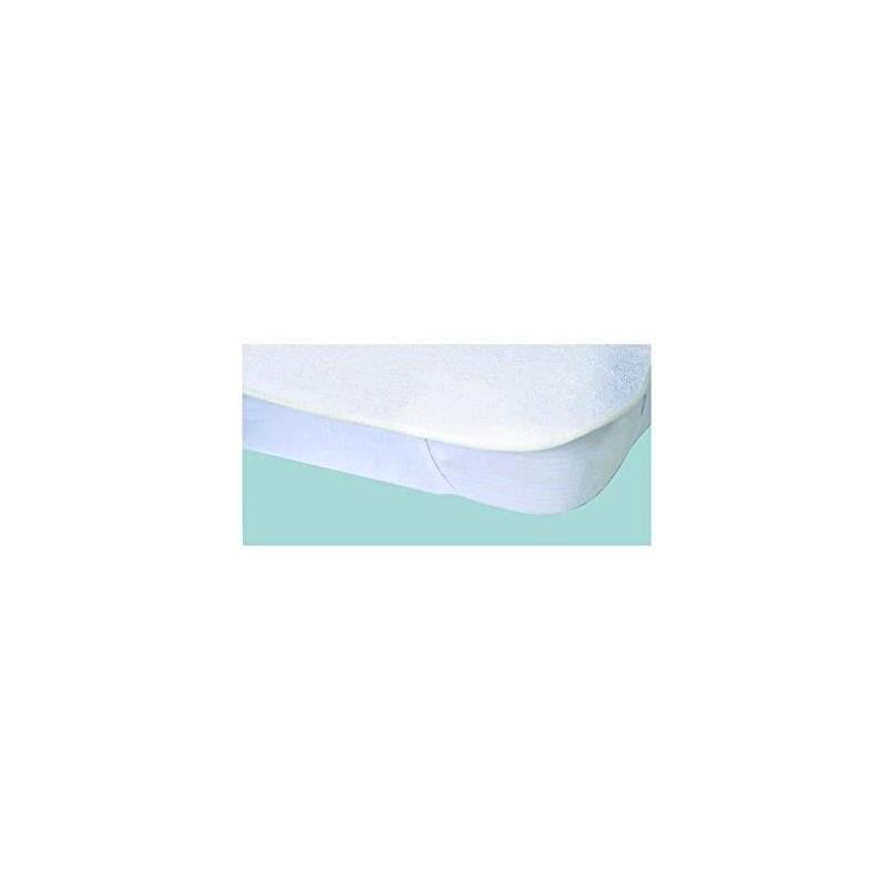 Protége-matelas blanc imperméable Elasretane en coton 80x190 cm