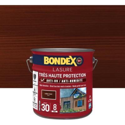 BONDEX - Lasure 8 ans Indice 30 Chene Foncé Satin 2,5L