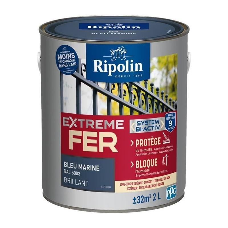 Peinture marine brillante RAL 5003 - RIPOLIN - 2 L