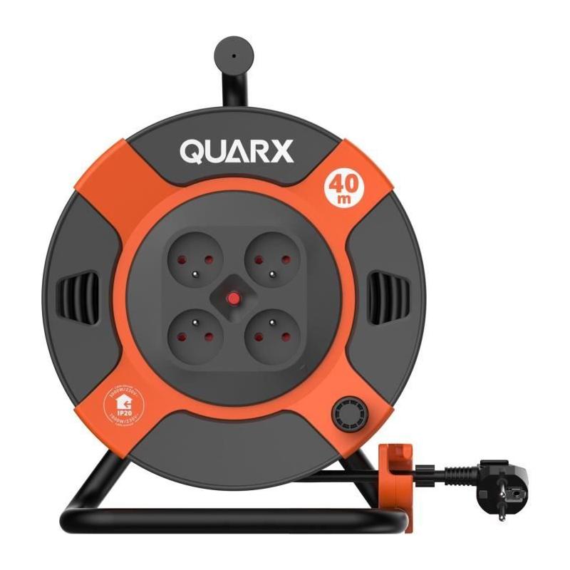 Enrouleur QUARX 40m pour Bricolage - Tambour métallique