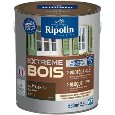 Peinture bois satinée RIPOLIN Châtaignier 2,5 L - Effets décoratifs