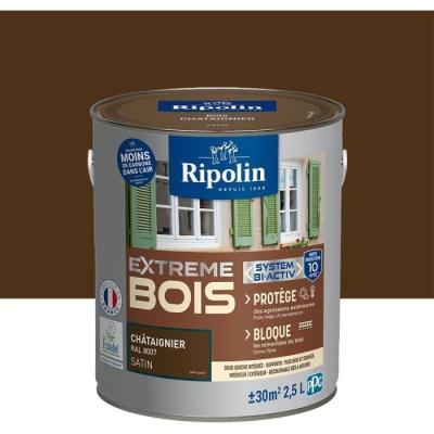 Peinture bois satinée RIPOLIN Châtaignier 2,5 L - Effets décoratifs