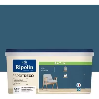 Peinture satinée RIPOLIN ESPRIT DECO pour des murs sublimés