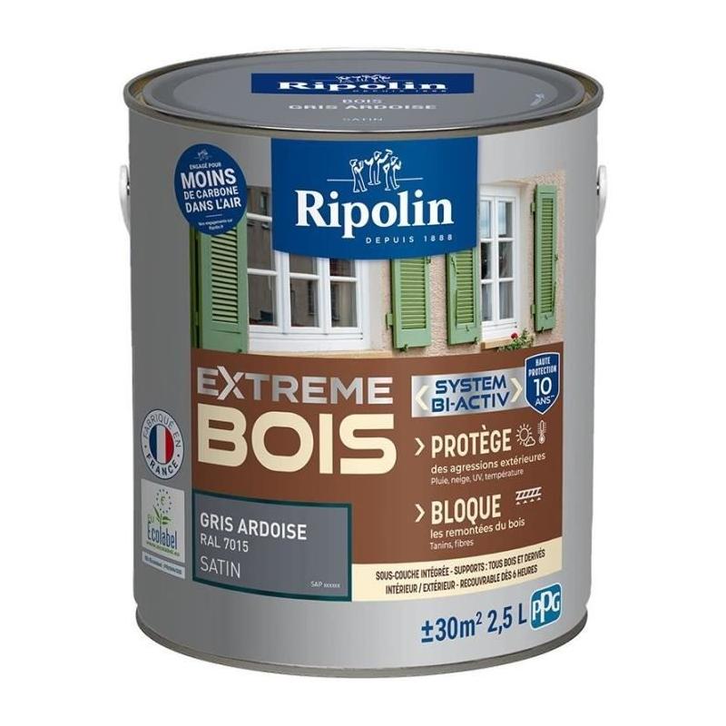 Peinture pour Bois Ripolin - Ultra-couvrante et Résistante aux Intempéries