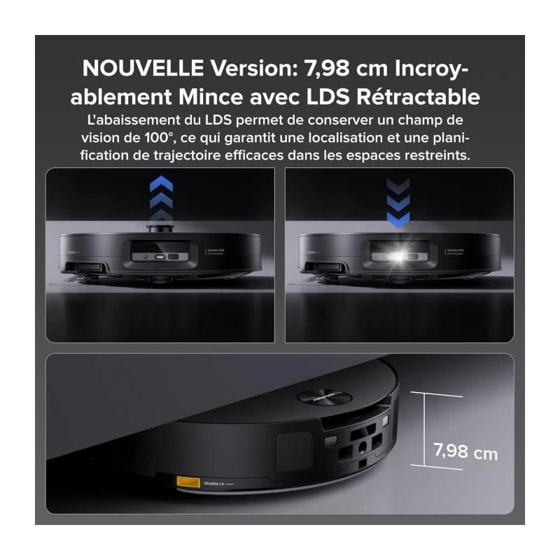 Aspirateur Robot ROBOROCK Saros 10 Black: Puissant et Design Ultra Fin