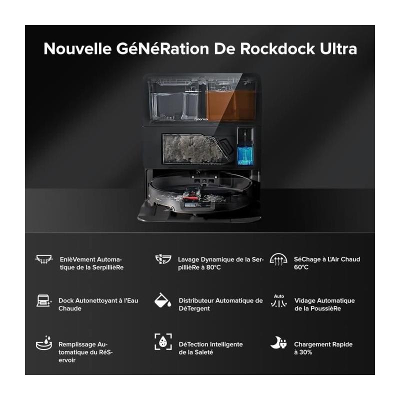 Aspirateur Robot ROBOROCK Saros 10 Black: Puissant et Design Ultra Fin