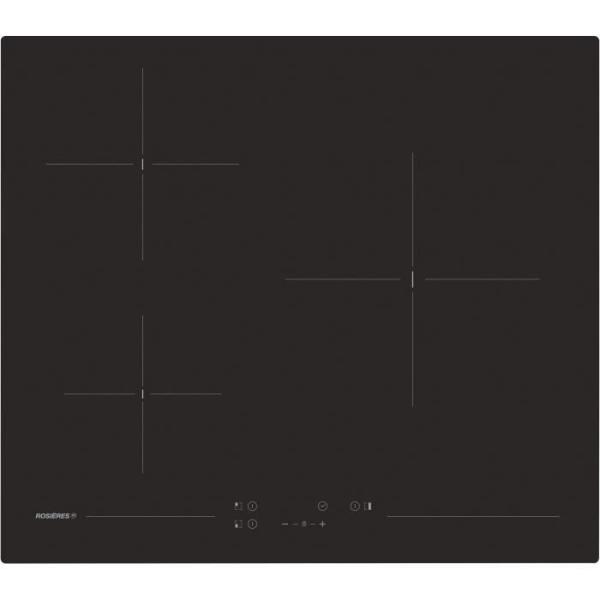 Table de cuisson vitrocéramique - ROSIERES - 3 feux - 5500 W - Commandes tactiles - 59 x 52 cm - RKD73CT